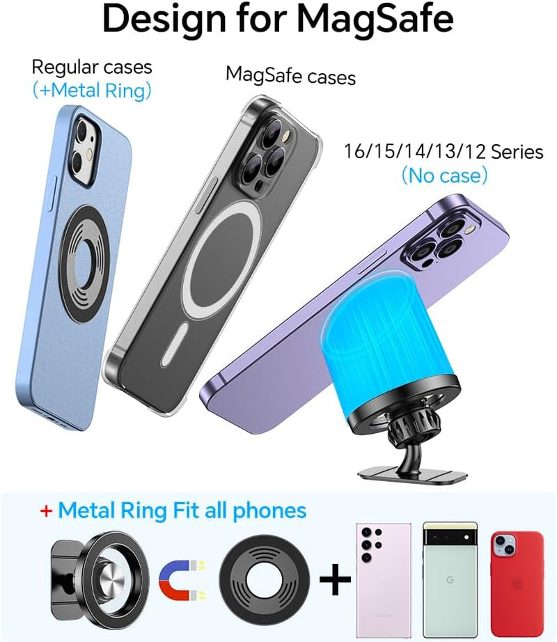 Kaistyle Magnetic Car Mount with 20 Strong Magnets - Ultimate Phone Holder for iPhone 17/16/15/14 and More - Perfect Dash Accessory for Men & Women