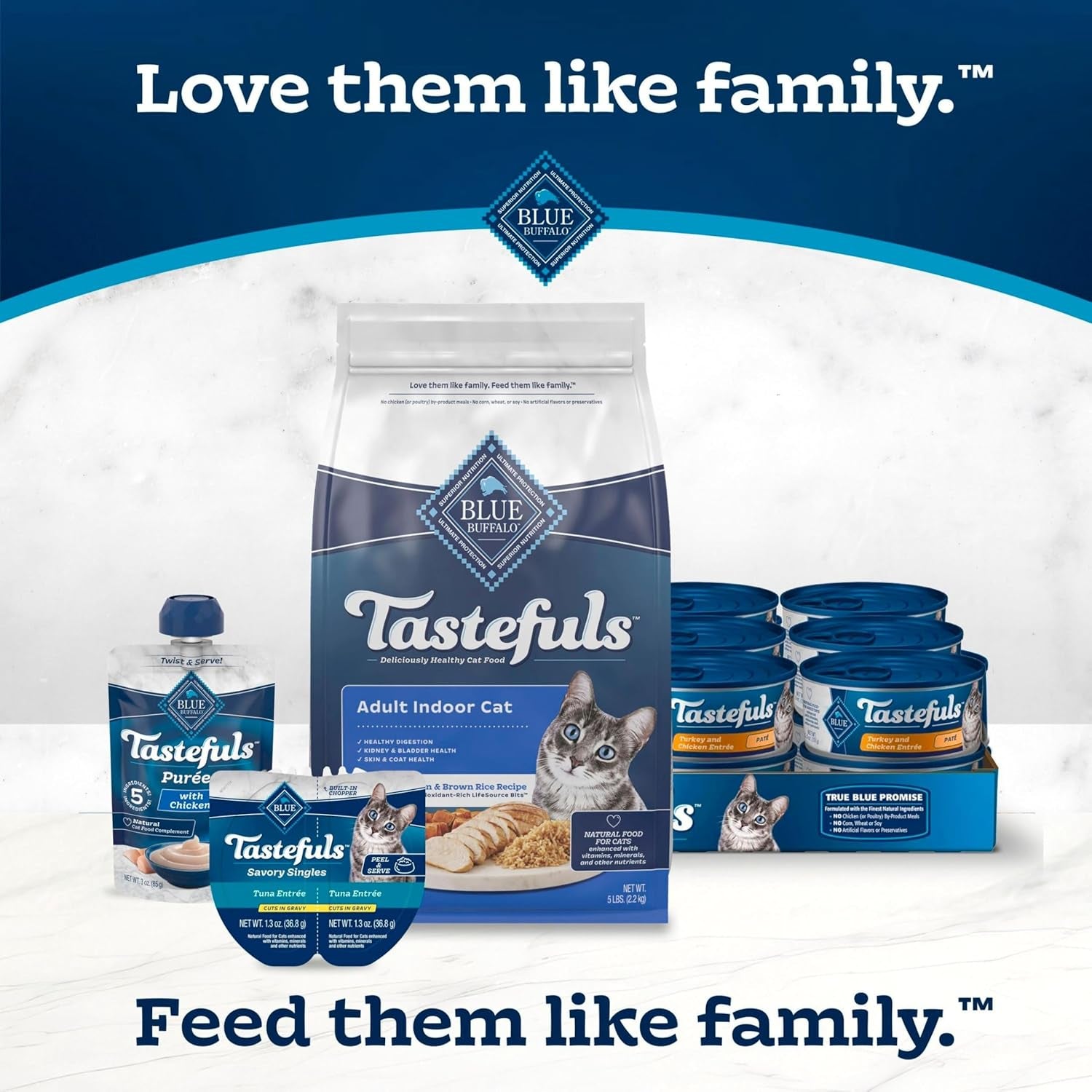 Blue Buffalo Tastefuls Natural Dry Food for Adult Indoor Cats, Chicken & Brown Rice Recipe, 15-Lb. Bag
