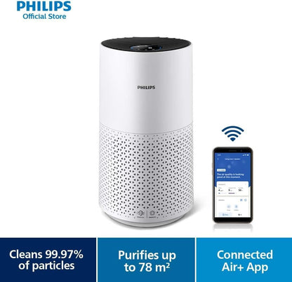 1000I Series Air Purifier – 78 M² Coverage, 300 M³/H CADR, HEPA & Carbon Filter, Smart Sensor, Ultra-Quiet, Wi-Fi Connected, Air+ App (AC1715/70)