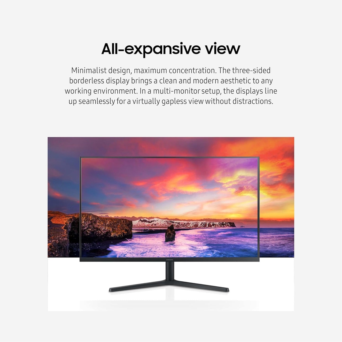 SAMSUNG 27" Essential IPS Monitor - 100Hz Refresh Rate, Ergonomic Design, Advanced Eye Care, Game Mode - LS27D304GANXZA