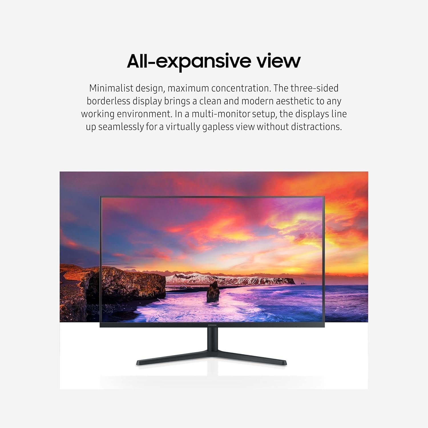 SAMSUNG 27" Essential IPS Monitor - 100Hz Refresh Rate, Ergonomic Design, Advanced Eye Care, Game Mode - LS27D304GANXZA