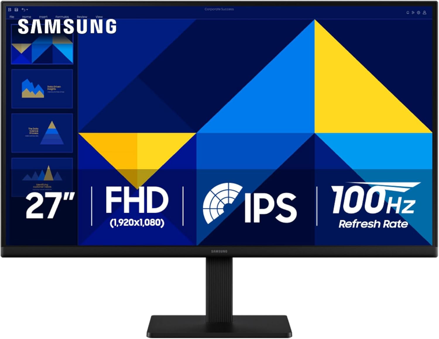 SAMSUNG 27" Essential IPS Monitor - 100Hz Refresh Rate, Ergonomic Design, Advanced Eye Care, Game Mode - LS27D304GANXZA
