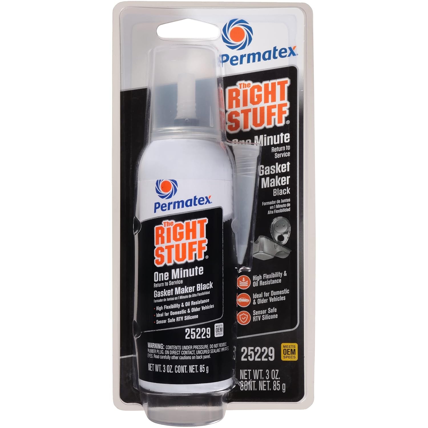 Permatex 82180 Ultra Black Maximum Oil Resistance RTV Silicone Gasket Maker, Sensor Safe and Non-Corrosive, for High Flex and Oil Resistant Applications 3 Oz