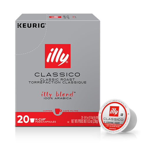 Illy Classico Roast K Cups for Keurig – Mild & Flavorful Coffee with Caramel, Orange Blossom & Jasmine – 20 Count, No Preservatives