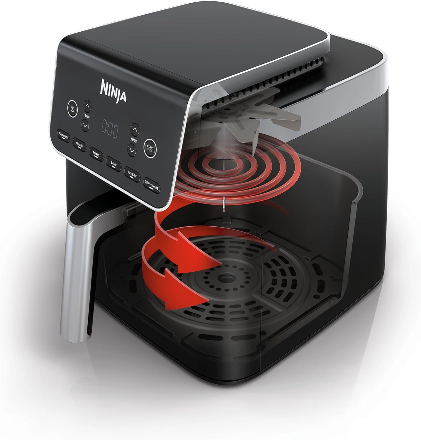 Air Fryer Pro XL 6.2L, 6 Cooking Functions, Space Saving Design, 6.2L Capacity, Max Crisp Technology, AF181ANZ, Black