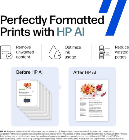 HP Deskjet 2827E Wireless All-In-One Color Inkjet Printer - Perfect for Home Use with Scanner, Copier & 3-Month Instant Ink Trial Included!