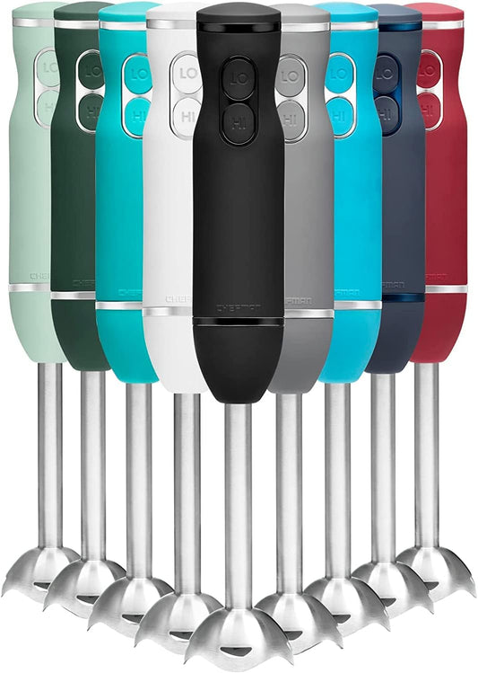 Chefman Powerful Immersion Hand Blender - 2-Speed Electric Mixer for Smoothies, Soups, Sauces & More - Ice Crushing, Black