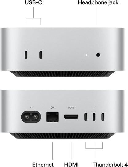 Apple 2024 Mac Mini - Powerful M4 Chip, 10-Core CPU & GPU, 16GB RAM, 512GB SSD, Includes 3 Years AppleCare+