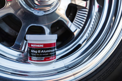 Mothers Mag & Aluminum Polish, 10 Oz. – Brilliant Shine, Easy to Use, for All Uncoated & Unplated Metals Including Aluminum Wheels, Stainless Steel Trim and Exhaust Tips, Brass & More (05101)