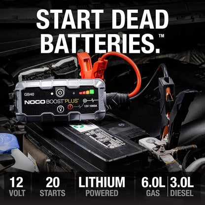 NOCO Boost GB40 - 1000A Ultra-Safe Portable Jump Starter & Power Bank for Gas & Diesel Engines