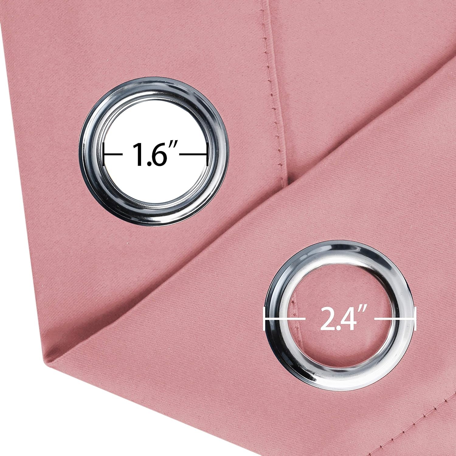 Luxurious Baby Pink Blackout Curtains - Set of 2 Grommet Panels (42" x 63") for a Cozy Bedroom Retreat